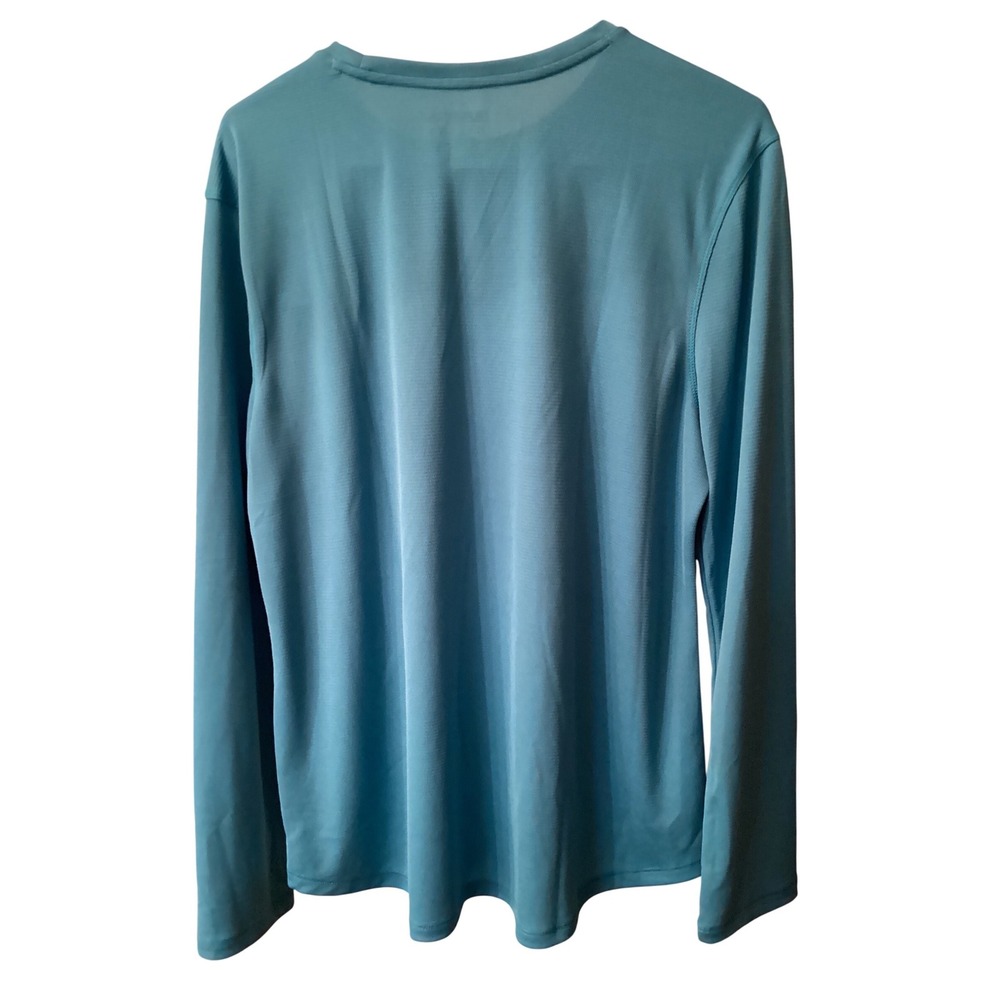 Reel Legends Freeline Mens XL Hawaiian Ocean Blue Long Sleeve UPF 30 Shirt - Picture 2 of 6